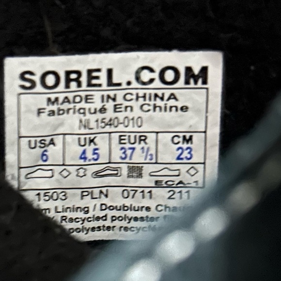 Sorel Joan of Arctic Womens Black Waterproof Insulated Snow Outdoor Boot Size 6 - Picture 8 of 10